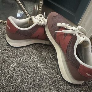 New Balance Red and Brown 237 Sneakers
